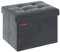 SONGMICS Storage Ottoman, Foldable Small Ottoman Foot Rest, 31 x 41 cm Foot Stool, Ottoman with Storage, Load up to 130 kg, for Living Room, Bedroom, Dorm, Slate Grey LSF200G51