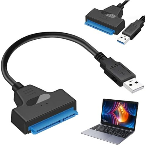 Adattatore del disco rigido, SATA al cavo USB da 9,06 pollici 6 Gbps 22 pin USB 2,0 per 2,5 pollici Drive HDD HDD SSD esterno Adattatore USB con Adattatore USB LED all'adattatore SATA per il desktop