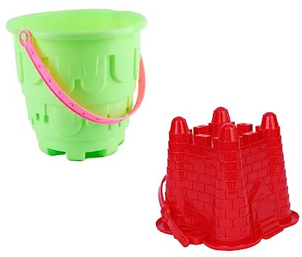 ifundom 2st Strand Eimer Eimerformen Für Sandburgen Bunter Sandeimer Sommerliches Sandspielzeug Eimer Zum Bauen Von Sandburgen Sandburg-Strand-Eimer Sandburgform Aus Kunststoff Plastik