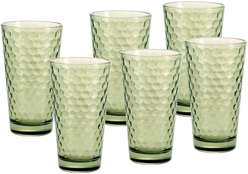 Ritzhoff & Breker longdrinkglas-set Favo, 6 delar, oliv
