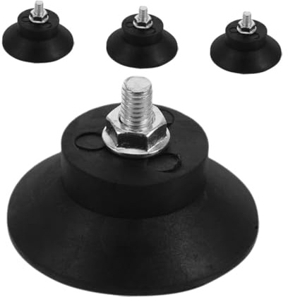 SEWACC M8 Threaded Rubber Vibration Dampers Anti Vibration Pads Rubber Foot Mounts Shock Absorbing Isolator Pads for Air Compressors and Furniture Leveling Legs 4pcs