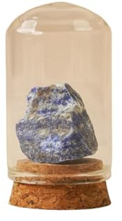 PPOZYLPC Crystal Stone World in Bottle – Raw Gemstone Vial with Fluorite, Quartz, Calcite, Lapis, Tiger Eye for Collection & Gift(Lapis lazuli)