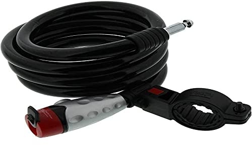 Burg-Wächter Candado para bicicleta con llave, candado en espiral 1550 150 con soporte, dispositivo antirrobo, candado de cable de acero candado de cable, 150 cm de largo, ø 15 mm, colores surtidos