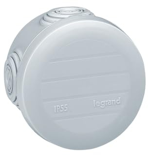 092001 Boîte de dérivation ronde Plexo Ø60mm hauteur 40mm - 4 entrées - gris RAL 7035 Legrand