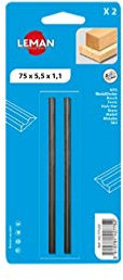Leman - Scheda di 2 coltelli reversibili in metallo duro per piallare 75 X 5,5 X 1,1