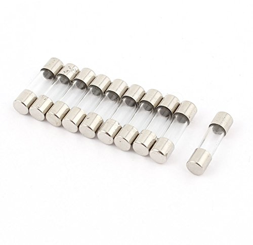 sourcing map 10 Stk Schneller Schlag Glas Sicherung 5x20mm 250V 32mA 0,032A