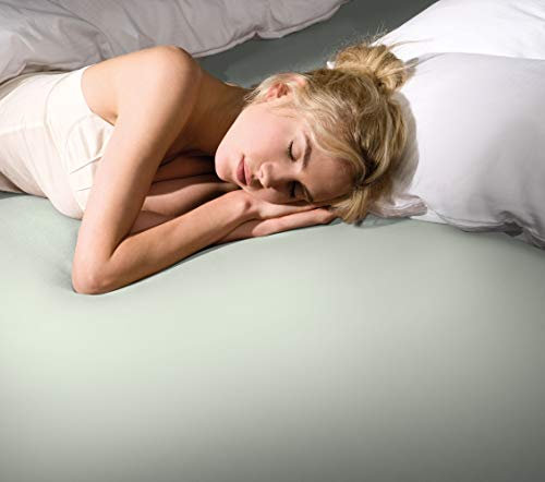 Formesse – Bella Gracia Jersey Spannbettlaken 180x190-200x220cm - bis 25cm Höhe - 97% Baumwoll-Kompaktgarn/Spannbetttuch aus Deutschland/Baumwoll Bettlaken mit Elastan - Farbe Pastellgrün