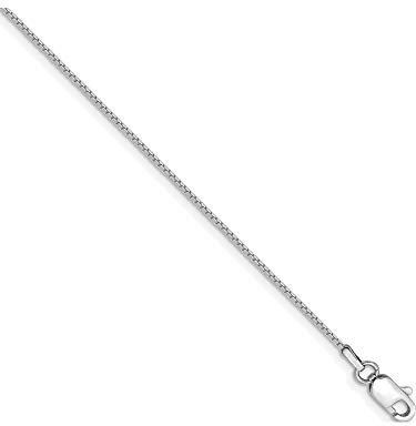 14K White Gold Wg .90Mm Box Chain (Length=9) (Width=0.9)