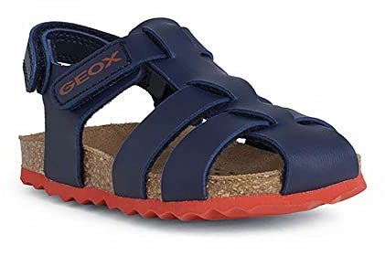 Geox Bébé Garçon B Sandal Chalki Boy Sandales, Navy/Red, 23 EU