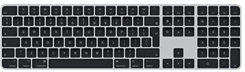 Apple Magic Keyboard con Touch ID e tastierino numerico: Bluetooth, ricaricabile. Compatibile con i computer Mac con chip Apple; Inglese internazionale, tasti neri