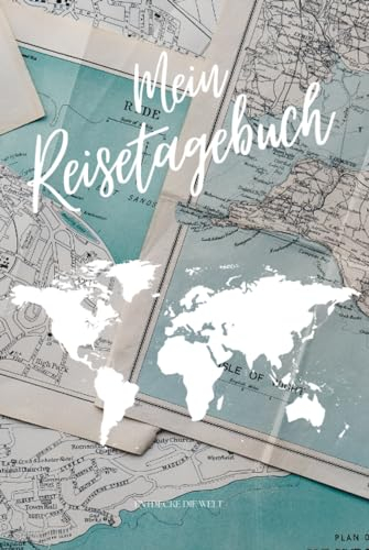 MEIN REISETAGEBUCH - Entdecke die Welt: Reisetagebuch zum Ausfüllen | Reisejournal zum Selberschreiben | Mit Platz zum Einkleben deiner Polaroidfotos / Bilder | Hardcover ca. Din A5 | Cover 2 Map
