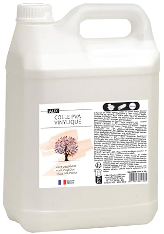 ALIX – Colle PVA Vinylique Blanche 5kg - Idéal Travaux Manuels et Loisirs Créatifs Dès 3 ans – Rentrée Des Classes - Fabrication Française