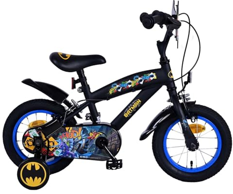 Volare Batman 12-Zoll-Kinderfahrrad schwarz - Sicherheit, Komfort und Spaß für jedes Kind!