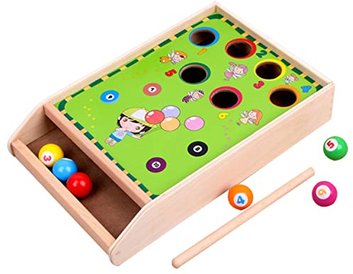 POPETPOP 1ensemble Table De Billard Miniature pour Garçon Fille Kit De Jeu Interactif De Billard pour Activités Parent Jouet Éducatif De Table pour Tout-Petits Et Garçon Fille Bas Âge