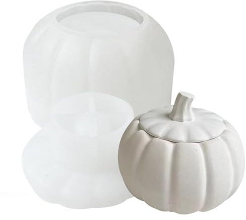 Pumpa silikonform halloween förvaringslåda med lock för epoxiharts och | Halloween silikonformar för ljusglas, heminredning, lera, smycken, förvaringslådor, gör-det-själv-hantverk, tack