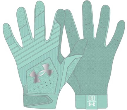 Under Armour Clean Up Baseball Handschuhe für Kinder und Jugendliche (791) Aqua Float/Aqua Float/Metallic Silver, Small
