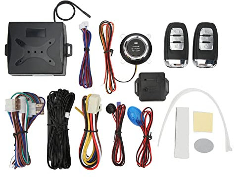 Grcfumo 12 V Car Keyless Entry System, One Touch Start System, Smart Car Remote Central Locking System, Anti Theft Car Alarm System for Auto