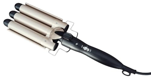 3 Tubi Piastra Onde Ferro Arricciacapelli, Ferro ondulato per capelli da 25mm, 2 Temperatura Regolabile (180℃-210℃), onda ferro riscaldamento veloce grande onda per capelli lunghi/corti