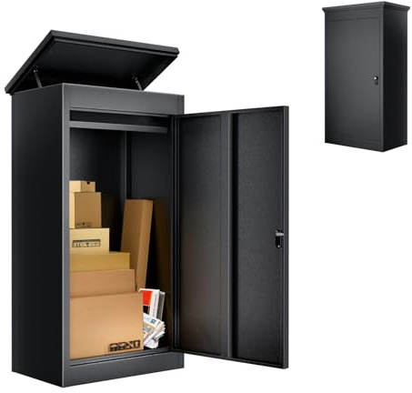 Gaonala Mailbox Parcel Box for Outdoor Use, Extra Large Parcel Boxes with Safe Storage, Waterproof Parcel Boxes for Outdoor Use (53 x 42 x 130 cm)