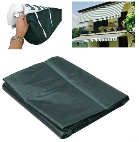 Affidabile custodia per tenda da esterno, copertura antipolvere impermeabile essenziale per tende da sole (verde, 3,5 m)