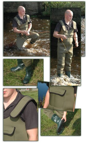 Bison NEW 4MM NEOPRENE CHEST WADERS SIZE 10