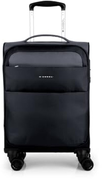 Gabol - Maleta de Cabina Blanda Cloud 55x38x20 cm - Equipaje de Mano Ligero 2kg con Capacidad 35L - 4 Ruedas Dobles y Cerradura TSA - Diseño Español en EVA Resistente y Flexible - Negro