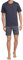 Schiesser Herren Schlafanzug kurz Rundhals - Nightwear Set, anthrazit_159634, 50/ M