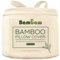 Bambaw Kopfkissenbezug Bambus 40x80 cm, 2-er Pack, Anti Allergie Bettwäsche, kühlender Kissenbezug Sommer, Bettwäsche Anti schwitzen, haarschonender Kissenbezug Bambus 40 x 80 cm (Elfenbein)