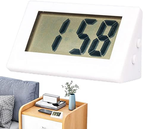 Ziurmut Reloj Despertador Digital, 5,52,53 cm, Reloj Despertador, Reloj Despertador, mesita de Noche, Reloj pequeño, Funciona con Pilas, Dormitorio y oficinas