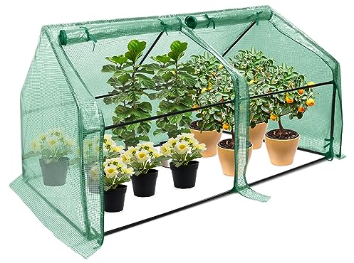 NAIZY Invernadero Pequeńo de 180 x 90 x 90 cm, para Tomates, Tubo Galvanizado, para Cultivo de Tomates, Color Verde