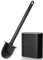 AiQInu Brosse WC, Brosse Toilettes WC en Silicone pour Profondeur avec Manche en Plastique antidérapant, Brosse Toilette Murale avec Base à Fentes d'aération pour la Toilette de la Salle de Bain