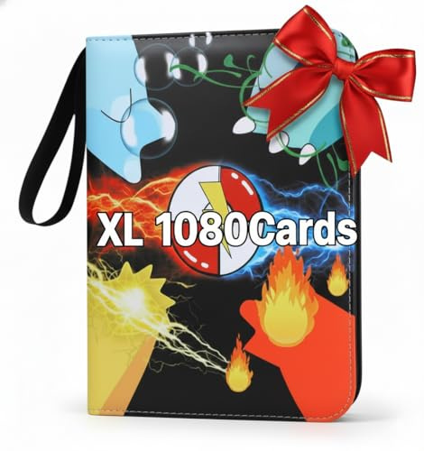 HYSINSE Álbum de recortes, álbum de tarjetas coleccionables, soporte para tarjetas,TCG, para colección de tarjetas,Regalo para Niños organizador ya que admite tamaños,de cromos, de estampas (style D)