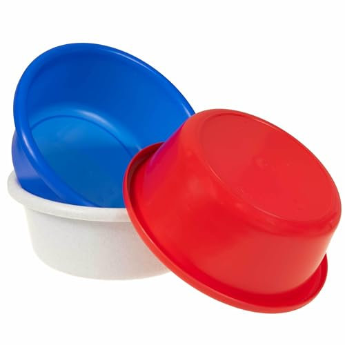 SIDCO Schüssel 3 x Kunststoff Küchenschüssel Spülschüssel Salat Rührschüssel Set 28cm