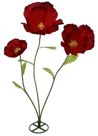 Jxcnkiy Giant Flowers for Decoration - 3Pcs Large Flowers for Backdrop Paper Flower Artificial Realistic Faux Flower for Home, Living Room, Wedding Party, Birthday Party (Wine red)