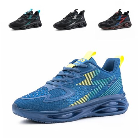 Hitmars Zapatillas Running Hombre Zapatillas de Deporte Zapatos para Correr Deportivas Gimnsio Jogging Bambas Ligeros Transpirables Gym Sneaker A Azul EU 41