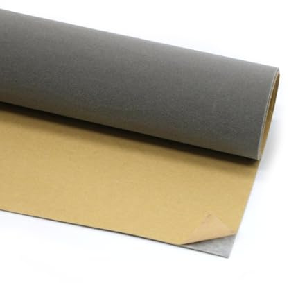 Fogli di tessuto in velluto autoadesivo, 45 x 148 cm, in feltro floccato non tessuto per portagioie, artigianato fai da te, decorazioni, pacchetti, colore grigio