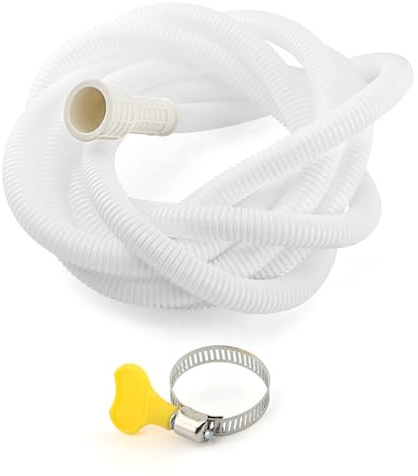 13.12Ft Air Conditioner Drain Hose, Universal Drain Connector with Cuttable Rubber Adapter & Connect Clamp Flexible Drainage Pipe for Most Dehumidifier and Air Conditioner(4m/13.12ft)