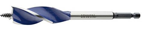 Irwin Blue Groove 6X Holzbohrer 18 mm, 3 Schneiden mit Sporne, 1/4in-6kant-Schaft, 10506621