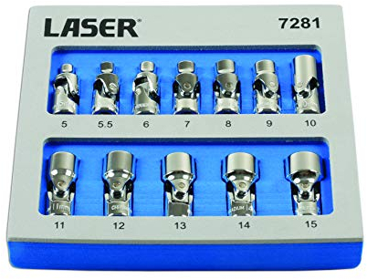 Laser 7281 Universal Joint Socket Set 1/4 D 12Pc