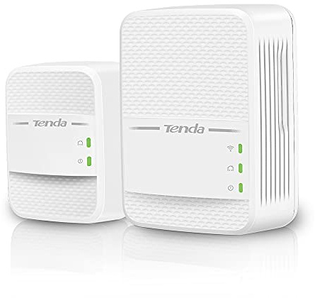 Tenda AV1000 WiFi Powerline Adapter Kit with Gigabit Ports, Powerline Extender with AC650 Dual Band WiFi, Plug and Play, for HD/3D/4K Video Streaming and Gaming (PH10)