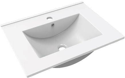 Lavabo encastrado para mueble de baño de 60|16,5 x 61 x 46 cm (alto x ancho x profundo) cerámica blanca|MUEBLES PITARCH