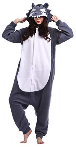SAMGU Unisexe Adulte Pyjama Animaux Cosplay Halloween Carnaval Costume Party Vêtements de Nuit Loup S