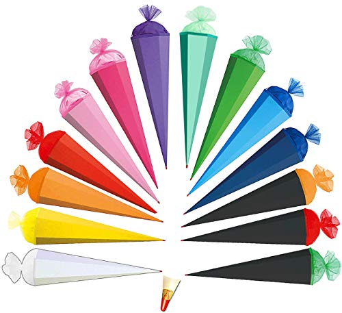 alles-meine.de GmbH Schultüte - einfarbig - Rohling/Bastelschultüte freie Farb - und Größenwahl 35 cm bis 100 cm - Zuckertüte - zum Basteln, Bemalen und Bekleben - 35 50 70..