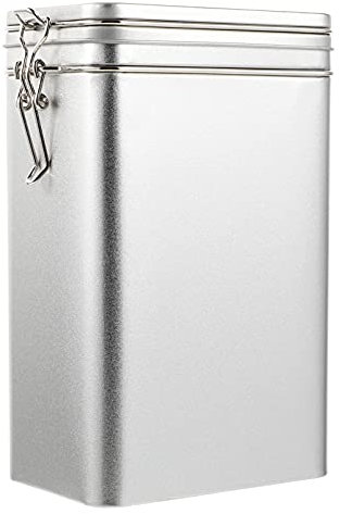 Hemoton Métal Vide Boîtes Boîte Jarre à Biscuits Céréales Titulaire Petite Gâterie Pots Récipient Hermétique Boîte en Fer Blanc pour Bonbons Farine Thé Riz Haricots