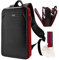 ZINZ Slim Laptop Backpack 15.6 Inch with Variable Capacity, Anti-Theft Business Daypack Water-Resistant Leather Shell Travel Bookbag,B02RD01
