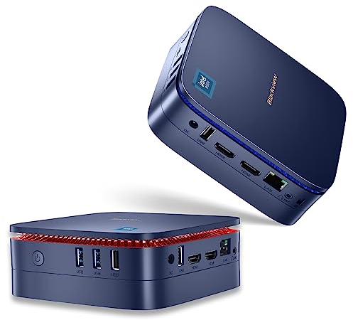 Blackview Mini PC, Intel 12th Gen N95(up to 3.4GHz) Mini Computer Windows 11 Pro mit 16GB DDR4 RAM 512GB M.2 SSD, Mini Desktop PC, Mini Gaming PC 4K HD Dual HDMI, Gigabit Ethernet, 5G Wifi, Blau