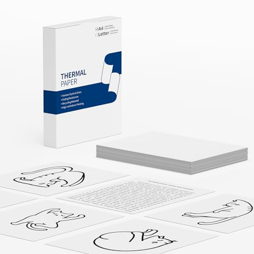 ItriAce M08F Thermopapier A4, Thermopapier, Kompatibel mit M08F, MT800Q, MT800 und anderen tragbaren A4-Druckern, 210x297mm, 200 Blatt