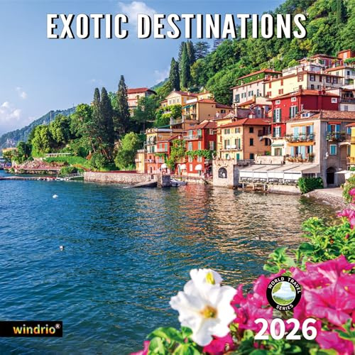 2026-2027 Wall Calendar,Calendar 2026, November 2026 - December 2027, Wall Calendar Scenic Destinations, 12 x 24 Opened, Thick Paper, Large Writing Blocks, Hanging Monthly Calendar for Home, Office & School Planning