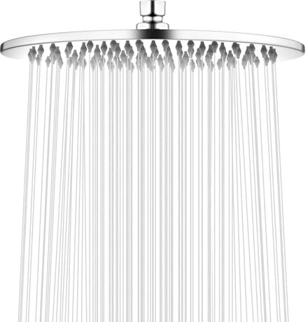Round Rainfall Shower Head 9.8-Inch Large Overhead Fixed Rain Showerhead Full Body Coverage Stainless Steel Shower Head with Adjustable Swivel Ball Joint | G1/2 Universal Fitting | Polished Chrome