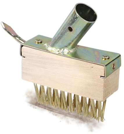 higyee Herramienta de eliminación de Musgo para adoquines, Cepillo para adoquines, Removedor de Musgo portátil con cerdas de Alambre, Herramienta removedora de lechada, ángulo Multifuncional de 45